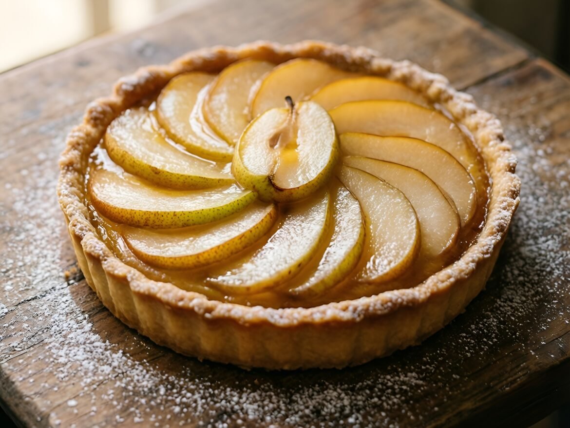 Cardamom-Infused Pear Tartlets with Almond Crust