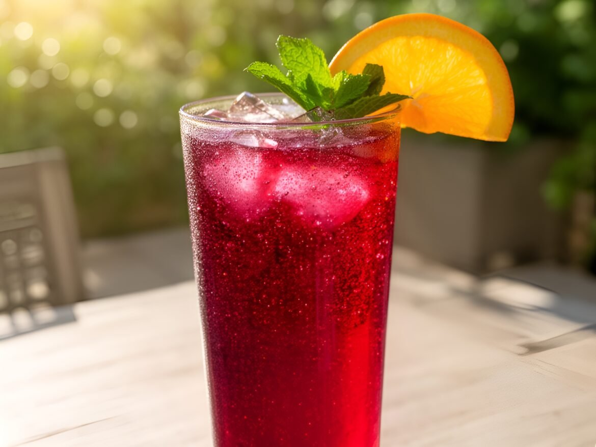 Citrus-Kissed Hibiscus Sparkler