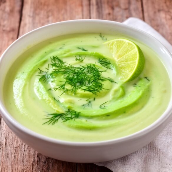 Creamy Avocado and Dill Chicken Soup