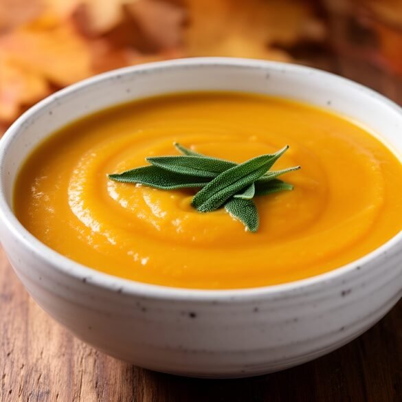 Creamy Harvest Moon Butternut Squash and Sage Soup