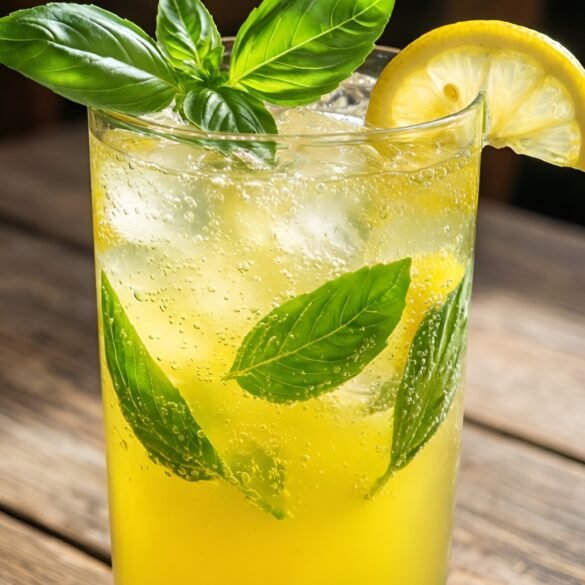 Crisp Basil-Infused Lemonade Spritzer