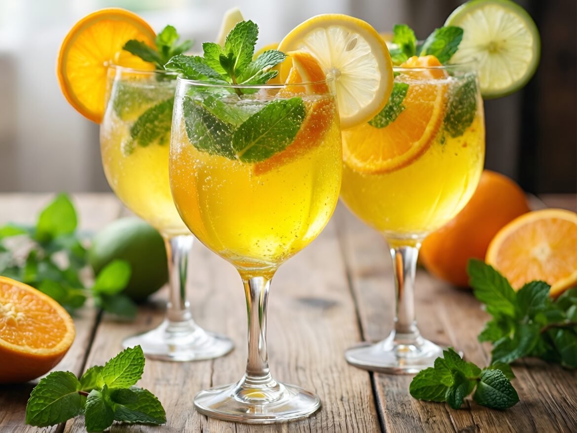 Crisp Citrus-Mint Sparkler