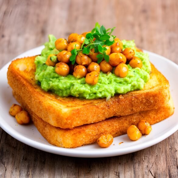 Crispy Chickpea and Avocado Smash on Herb Toasts