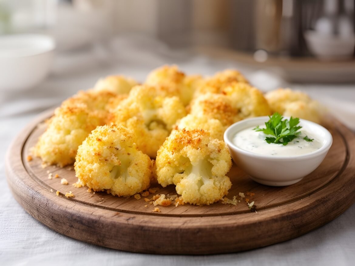 Crispy Garlic-Parmesan Cauliflower Bites