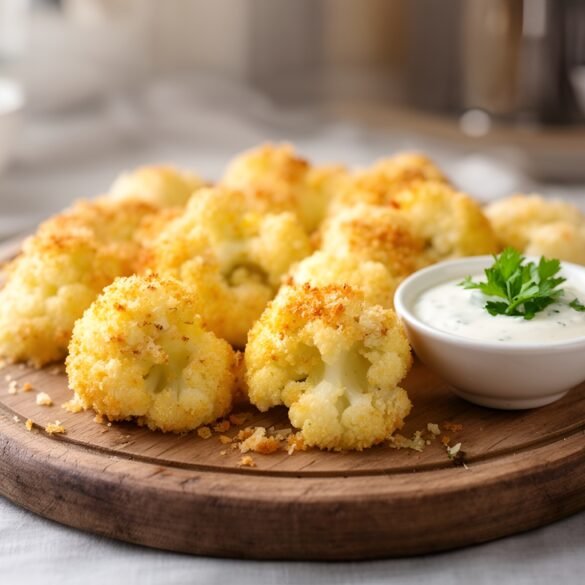 Crispy Garlic-Parmesan Cauliflower Bites