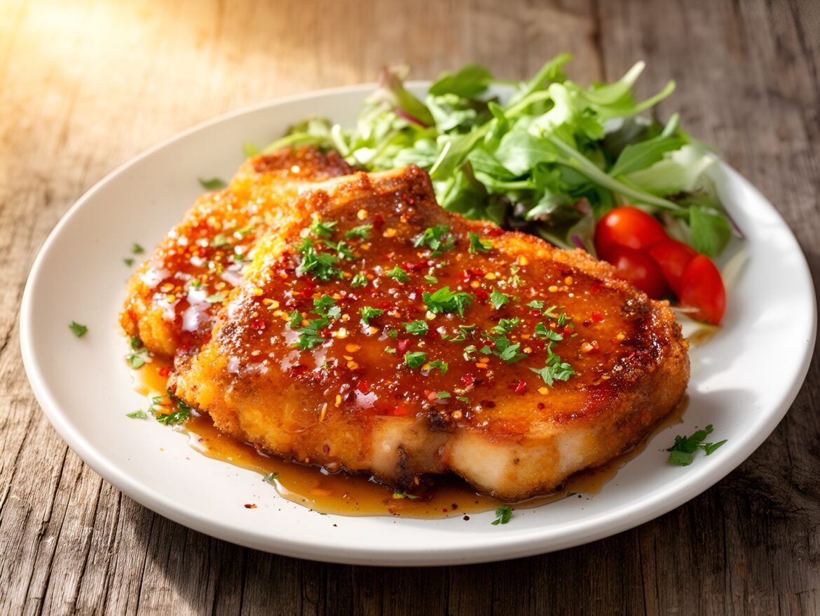 Crispy Honey-Chipotle Glazed Pork Chops