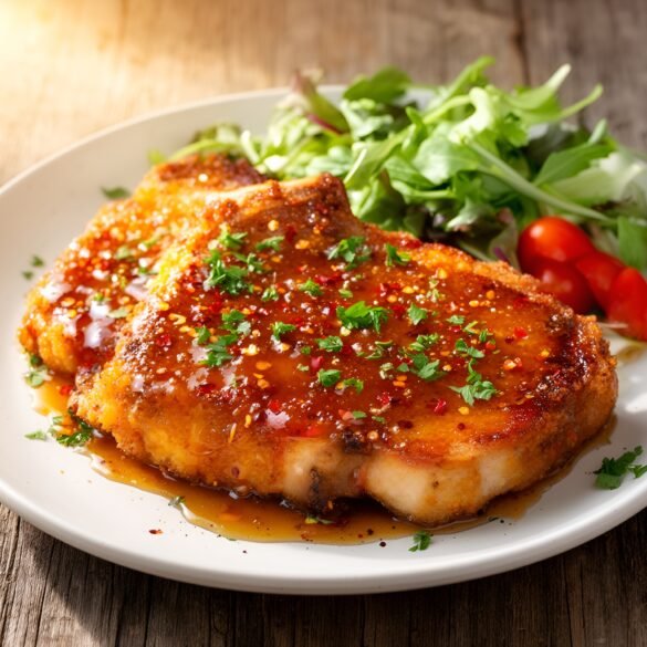 Crispy Honey-Chipotle Glazed Pork Chops