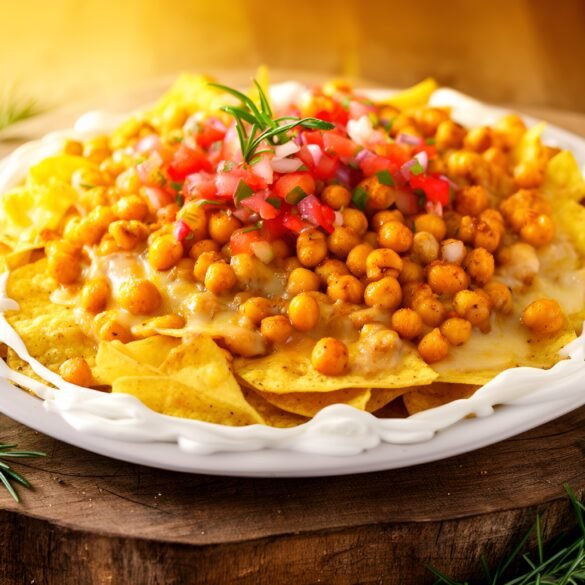 Crispy Rosemary-Garlic Chickpea Nachos