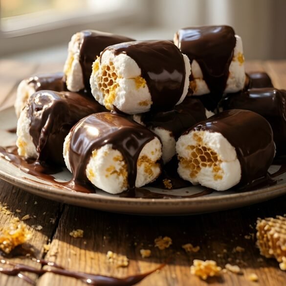 Decadent Chocolate-Dipped Honeycomb Marshmallow Delight