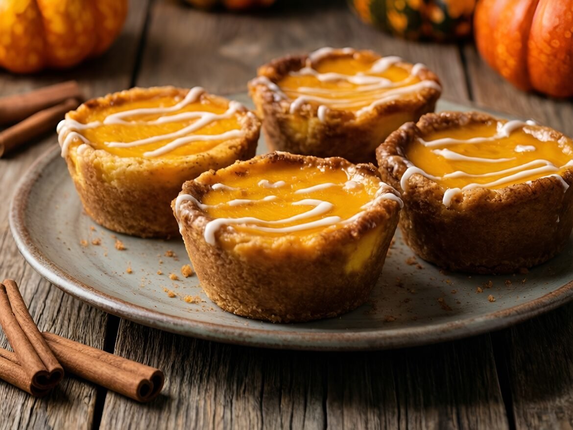 Decadent Cinnamon-Roll Pumpkin Cheesecake Bites