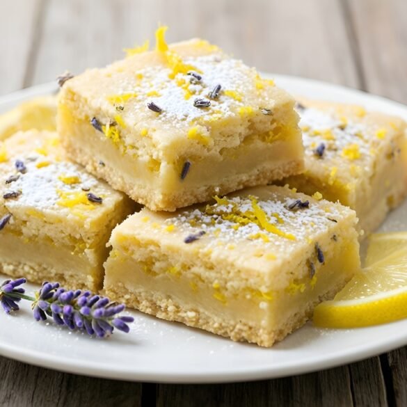 Delicate Lemon-Lavender Shortbread Dream Bars