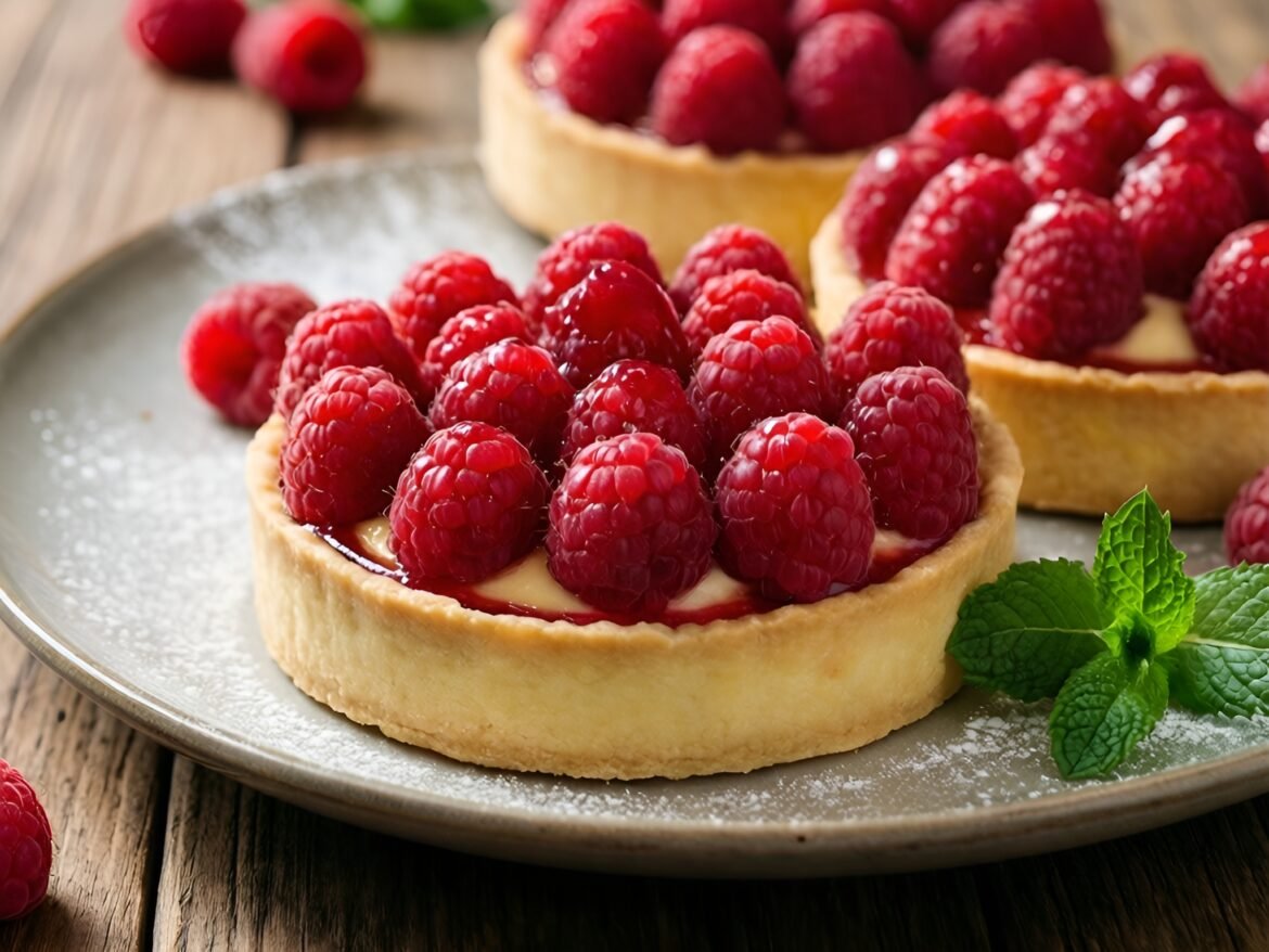 Elegant Velvet Raspberry Almond Tartlets