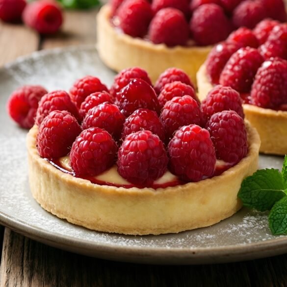 Elegant Velvet Raspberry Almond Tartlets
