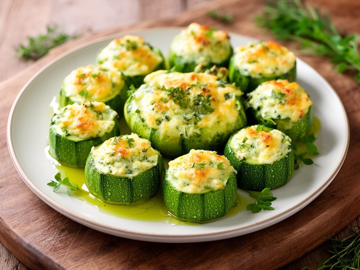 Flavor-Packed Herbed Cheese-Stuffed Zucchini Bites