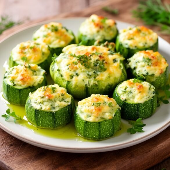 Flavor-Packed Herbed Cheese-Stuffed Zucchini Bites