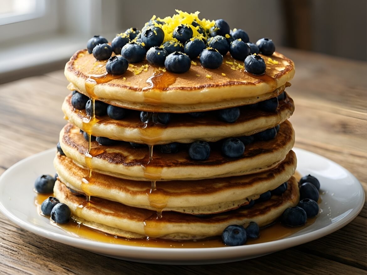 Fluffy Blueberry-Lemon Ricotta Pancakes