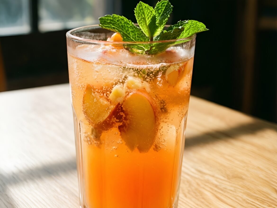 Ginger-Peach Sparkling Sunshine Elixir