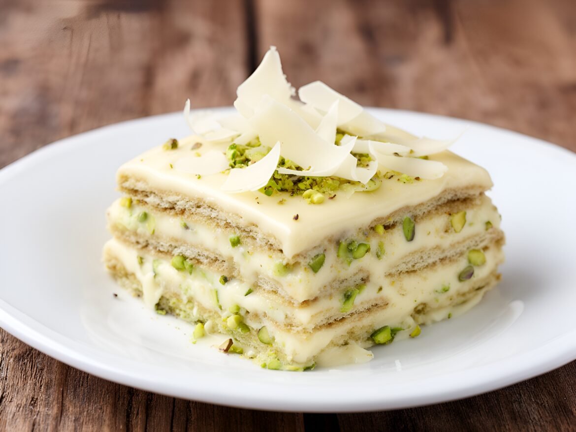 Indulgent White Chocolate Pistachio Tiramisu Delight