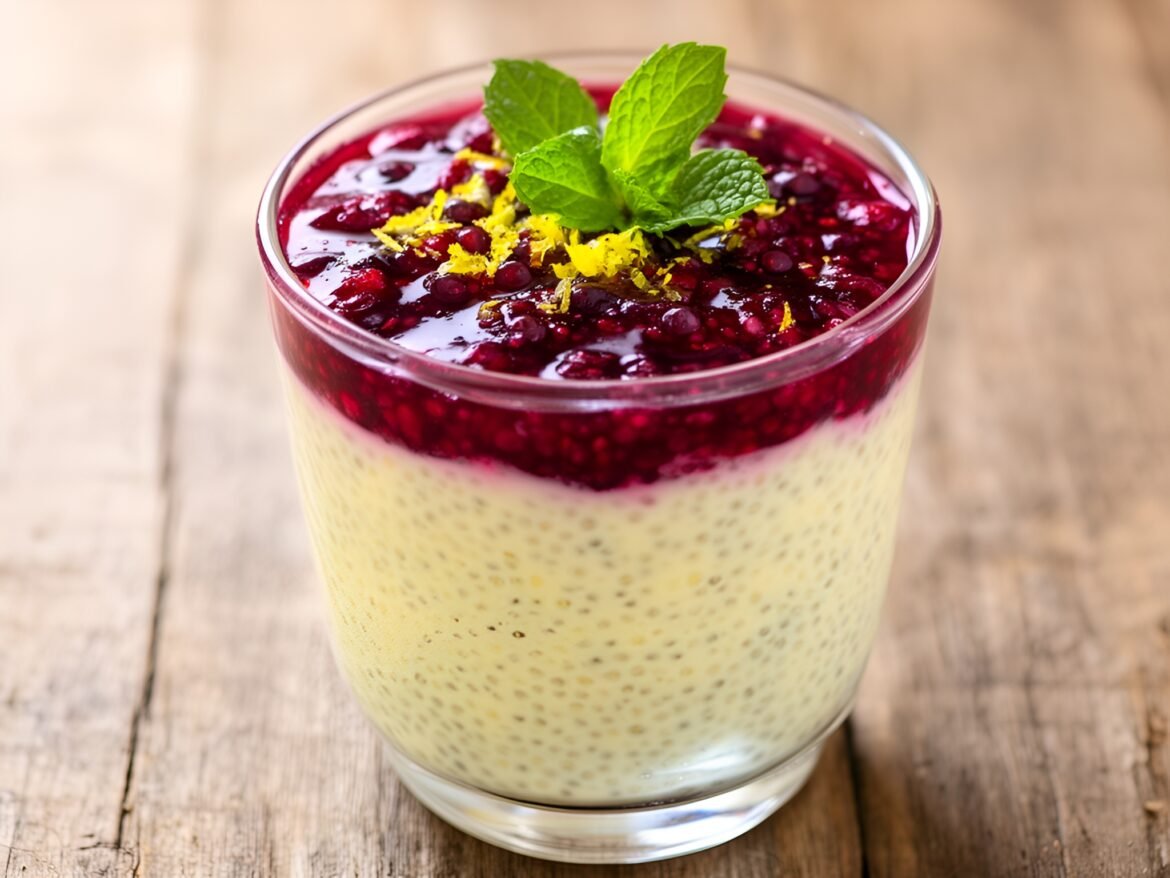 Lemon-Vanilla Chia Parfait with Berry Compote