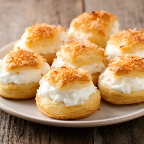 Luscious Coconut Cream Puff Pastry Bites