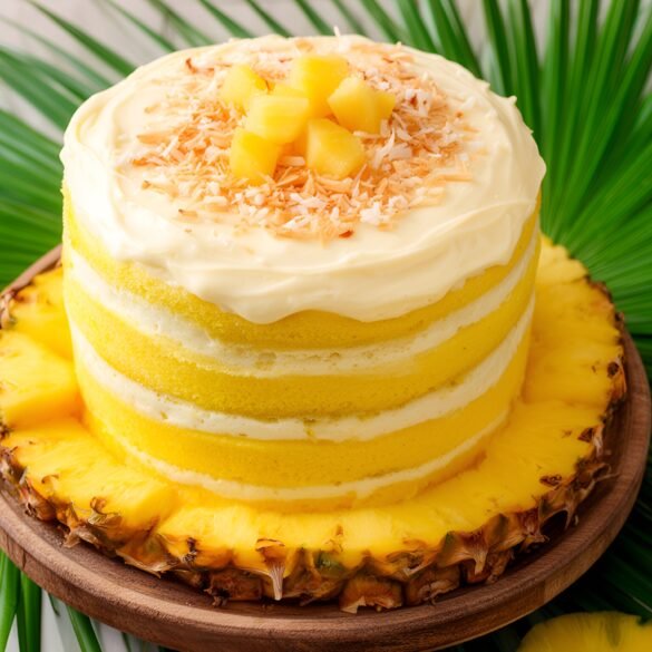 Luscious Pineapple-Coconut Cream Cheese Layer Cake