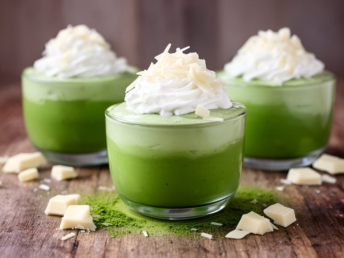Luxurious Matcha White Chocolate Mousse Cups