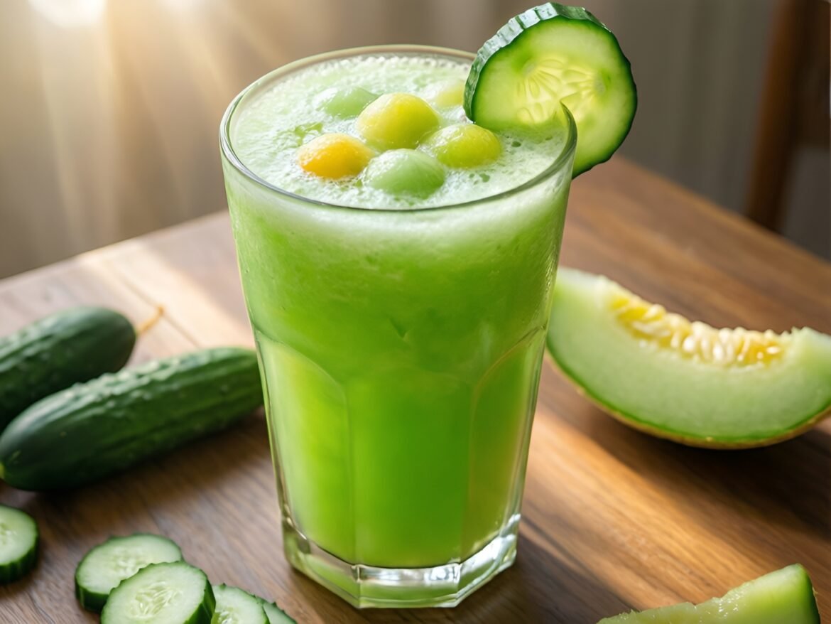 Refreshing Cucumber Melon Splash Cooler