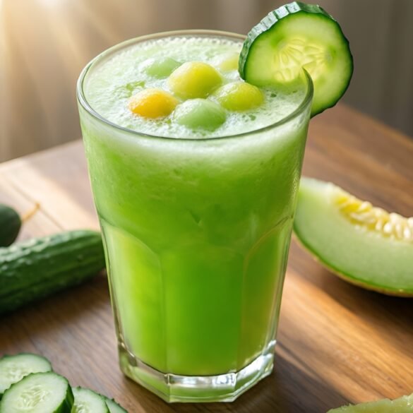 Refreshing Cucumber Melon Splash Cooler