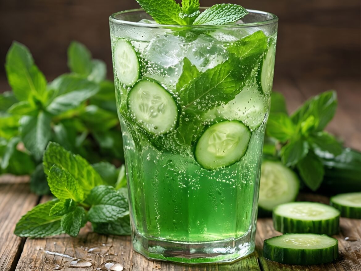 Refreshing Cucumber-Mint Sparkling Cooler