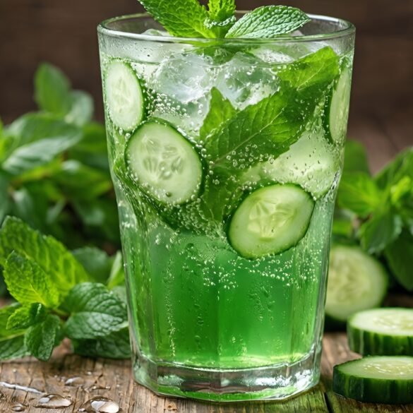 Refreshing Cucumber-Mint Sparkling Cooler