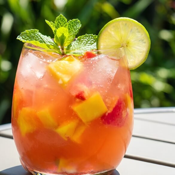 Refreshing Guava Cooler with Tropical Fruit Medley