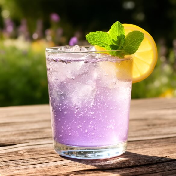 Refreshing Sparkling Lavender Lemon Herb Infusion