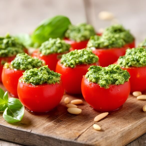 Savory Pesto-Stuffed Cherry Tomatoes