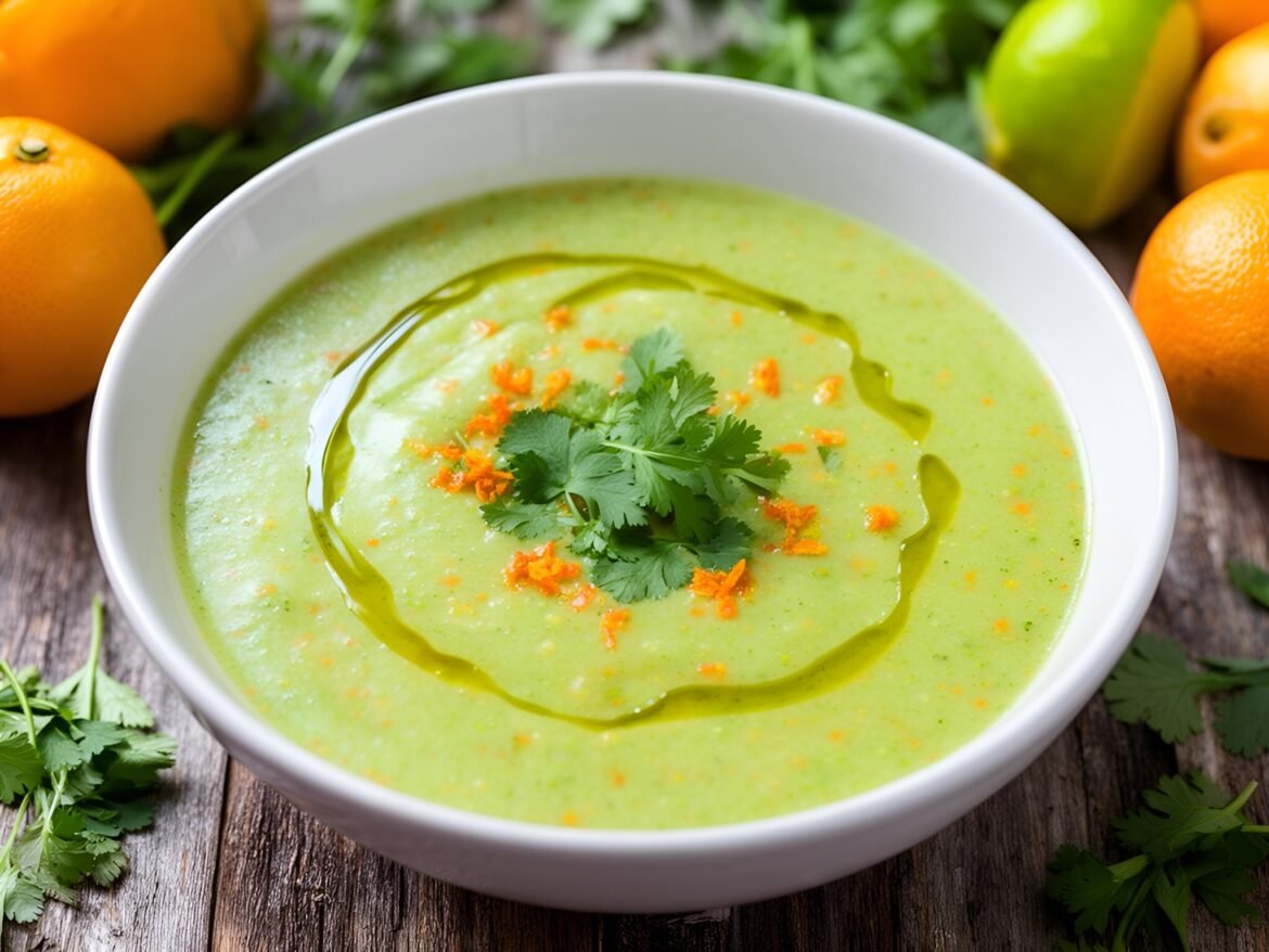 Sunkissed Citrus Avocado Chilled Soup