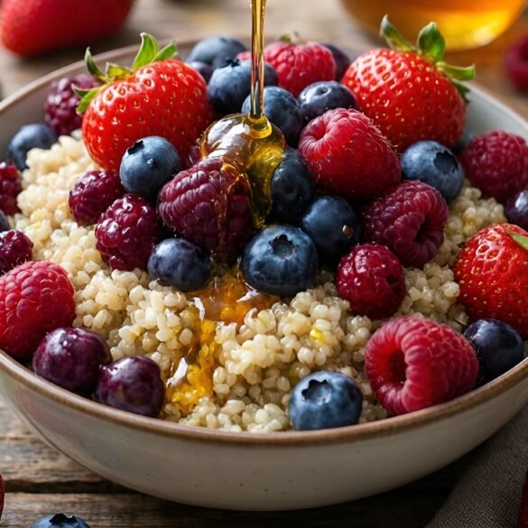 Sunrise Berry-Quinoa Breakfast Bowls with Honey Drizzle