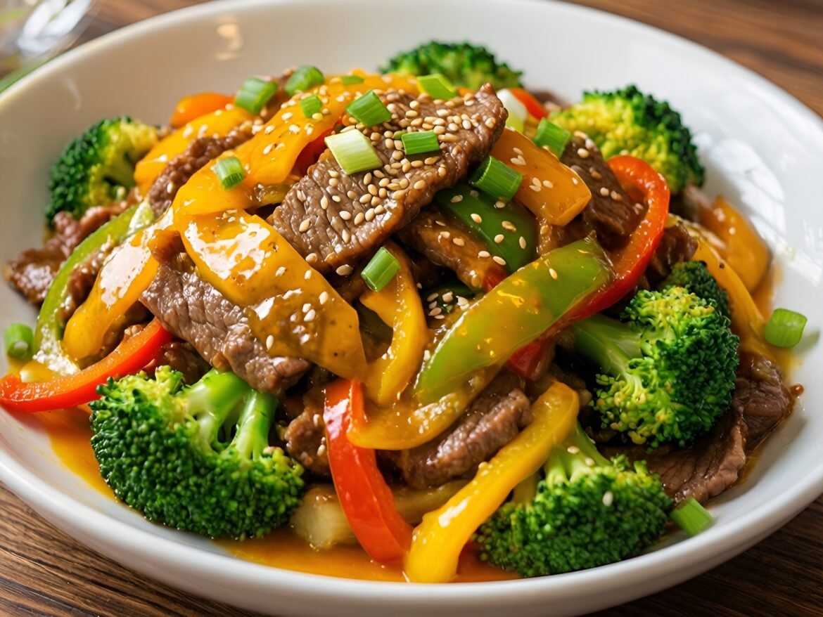Sweet and Spicy Mango-Glazed Beef and Broccoli Stir-Fry