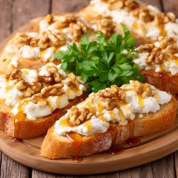 Sweet and Spicy Maple-Walnut Bruschetta