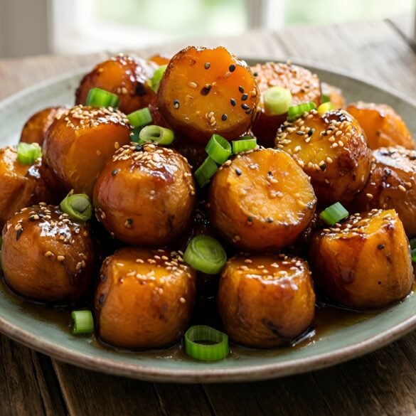 Tangy Apricot-Sesame Sweet Potato Bites