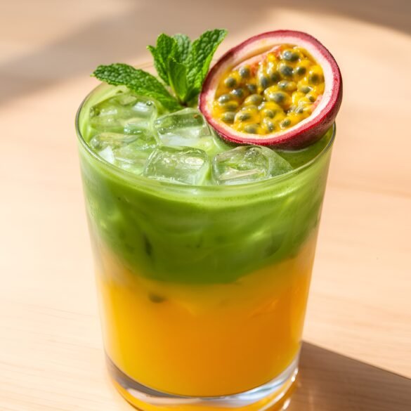 Tropical Passionfruit Iced Matcha
