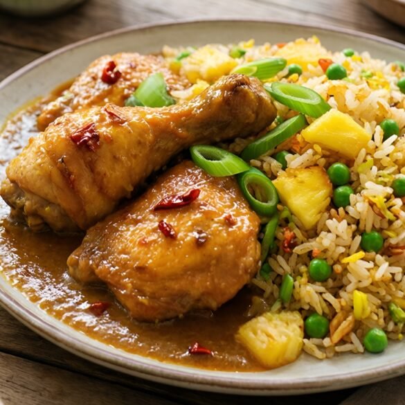 Tropical Spicy Coconut Chicken with Pineapple Rice