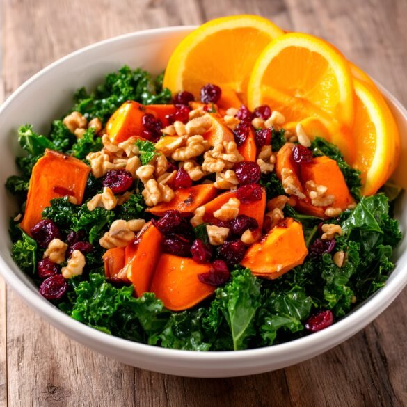 Vibrant Sweet Potato and Kale Detox Salad with Citrus Dressing